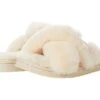 FIRESIDE By Dearfoams New Castle Genuine Shearling Cross Band Slide -Footwear Sale Shop 61RQZzVqG6S. AC SR920736
